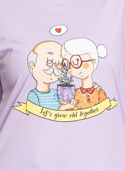 Lilac Printed Long - Sleeve Design 40 - Khotwh